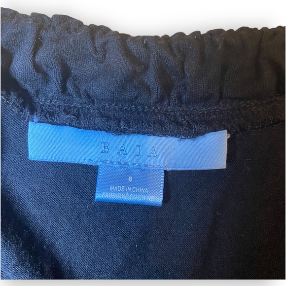 2for$35 Vintage Baia Black Midi Elastic Waist Buttoned Dress Size 8 - Picture 8 of 15